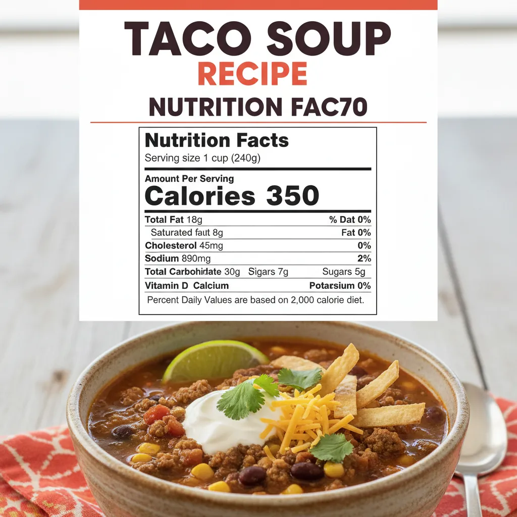 taco soup recipe nutritional information