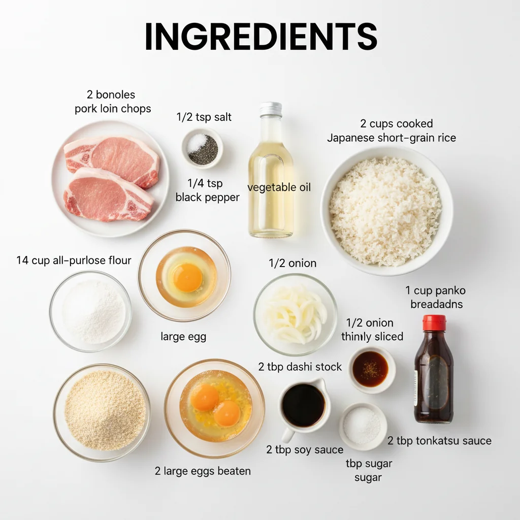 tonkatsu rice bowl recipe ingredients