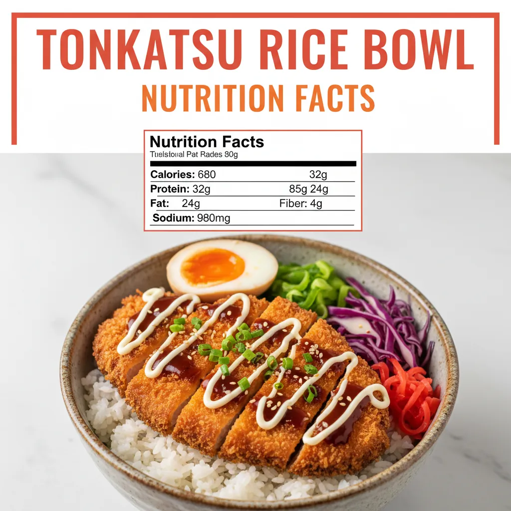 tonkatsu rice bowl recipe nutritional information
