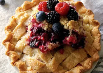 triple berry pie recipe featured