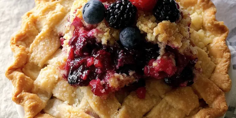 triple berry pie recipe featured