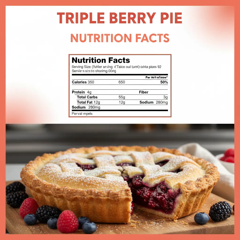 triple berry pie recipe nutritional information