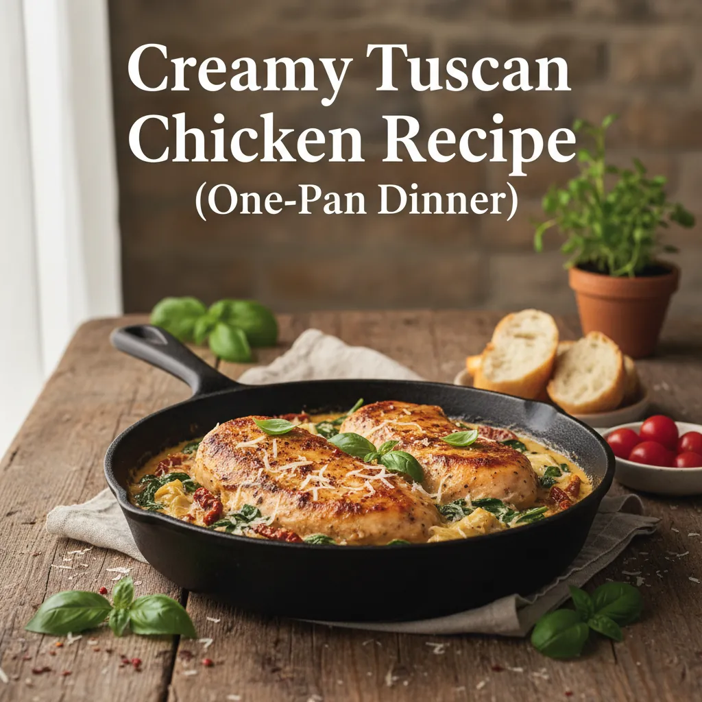 tuscan chicken recipe featured