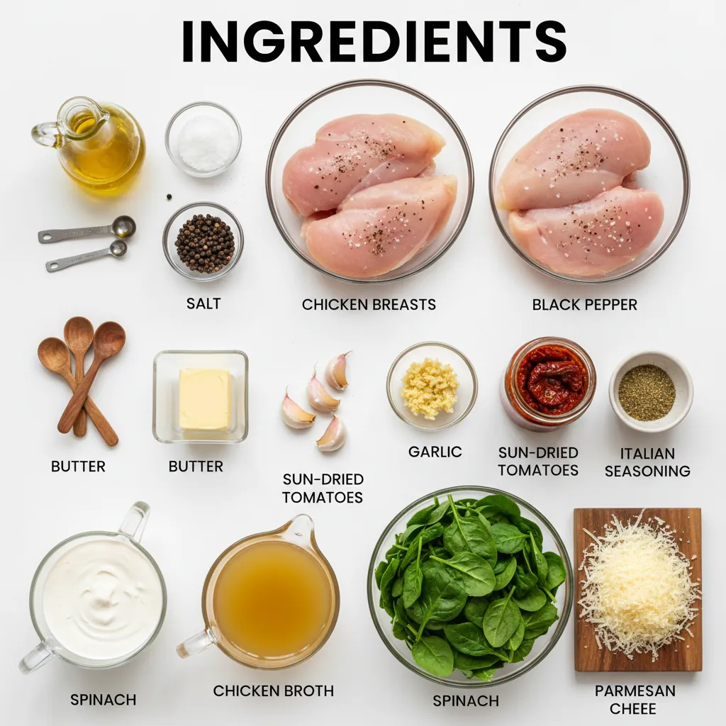 tuscan chicken recipe ingredients