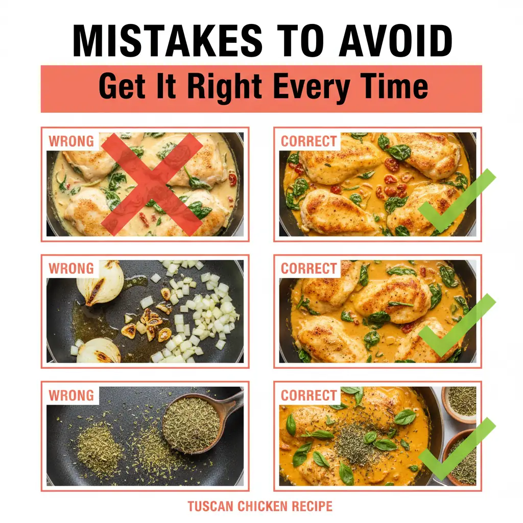 tuscan chicken recipe common mistakes
