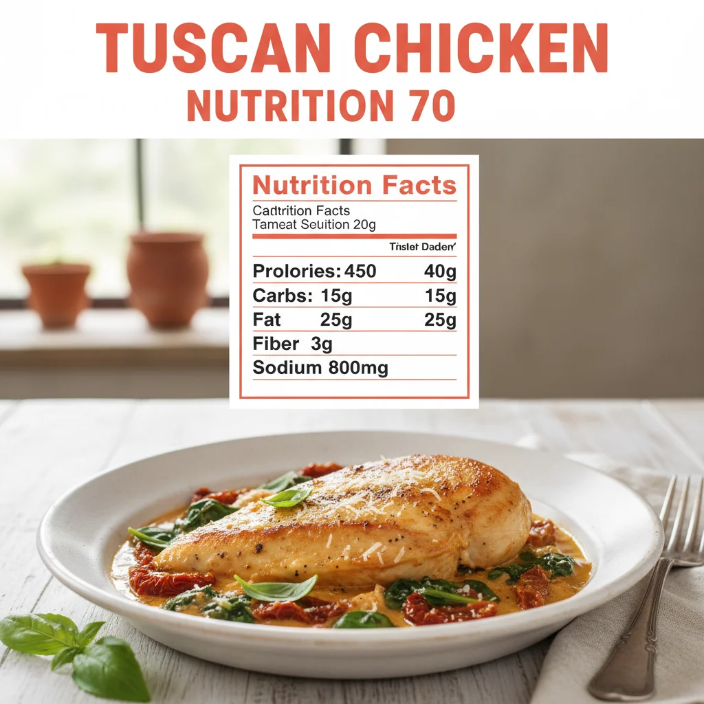 tuscan chicken recipe nutritional information