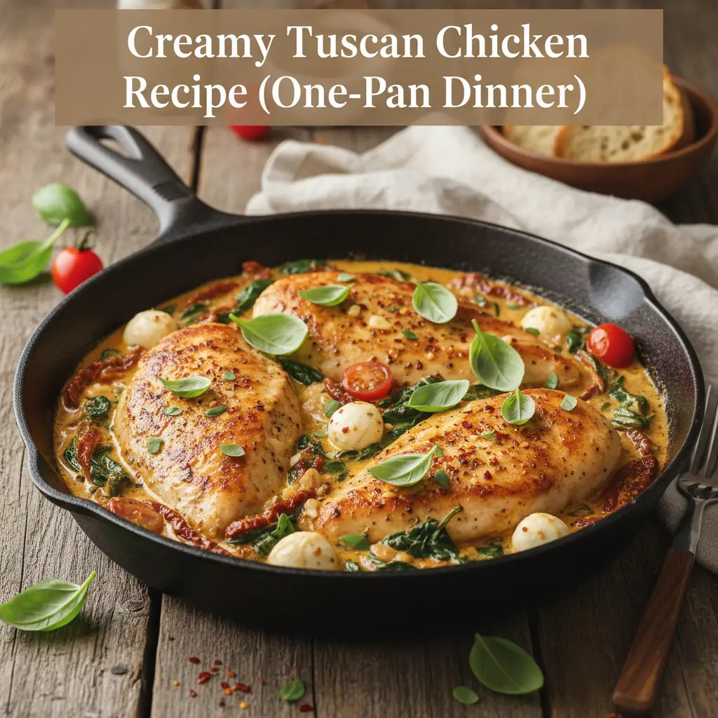 tuscan chicken recipe recipeCard1