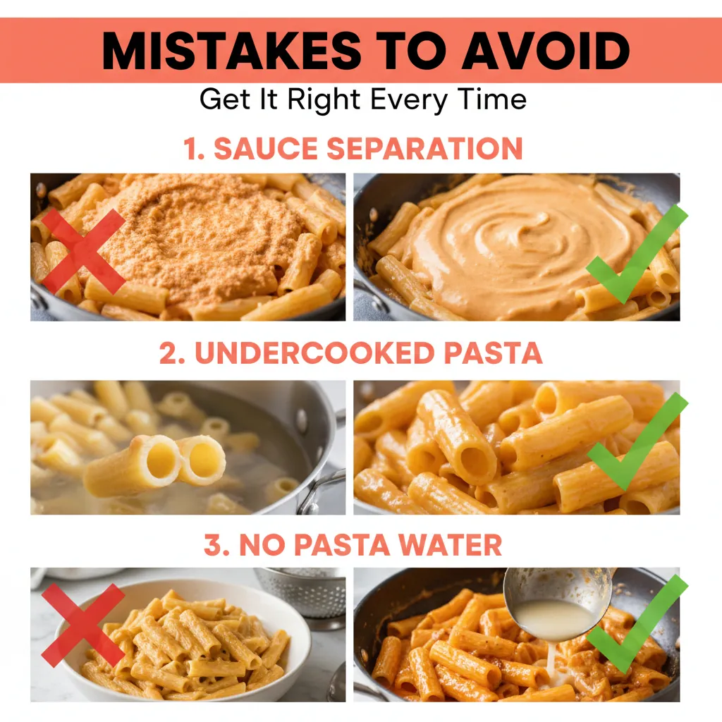 vodka pasta recipe common mistakes