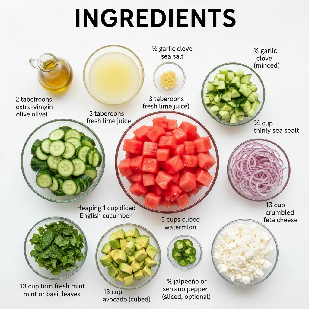 watermelon feta salad ingredients
