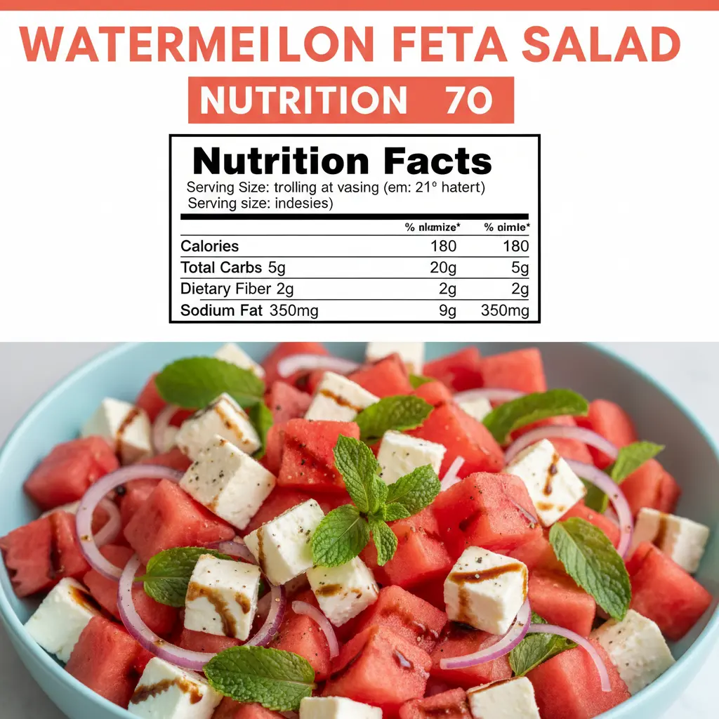 watermelon feta salad nutritional information