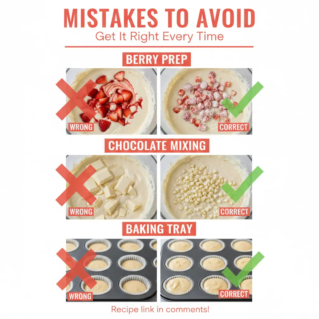 white chocolate strawberry muffins recipe common mistakes