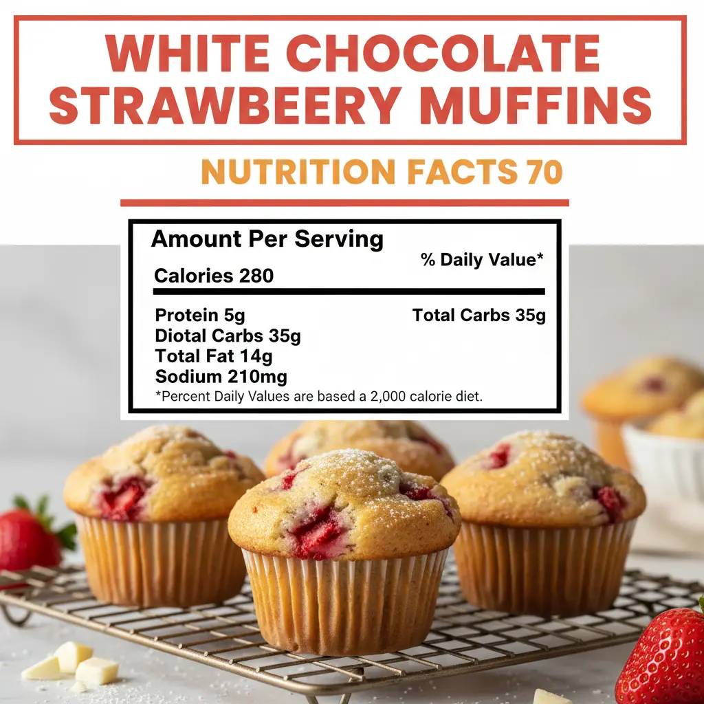 white chocolate strawberry muffins recipe nutritional information