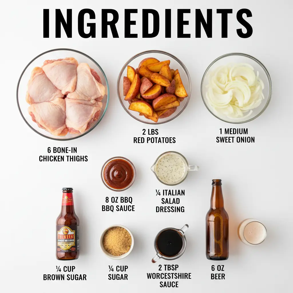 zesty BBQ chicken thighs recipe ingredients