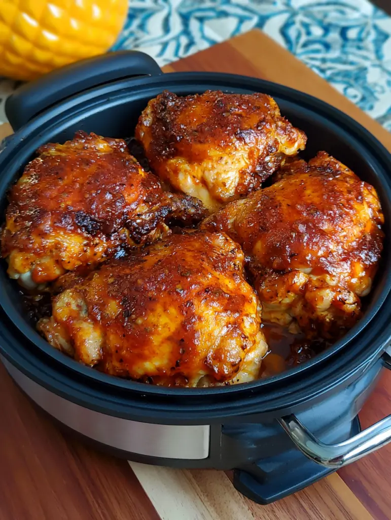 zesty BBQ chicken thighs recipe recipeCard1